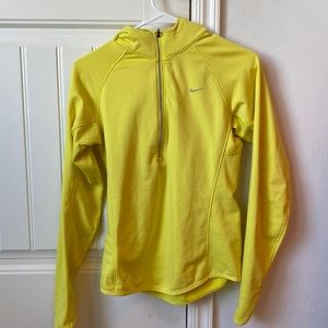 Neon yellow Nike Dri-fit pullover in a women’s small.